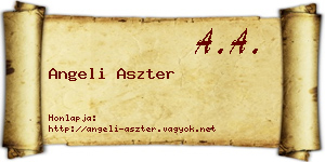 Angeli Aszter névjegykártya
